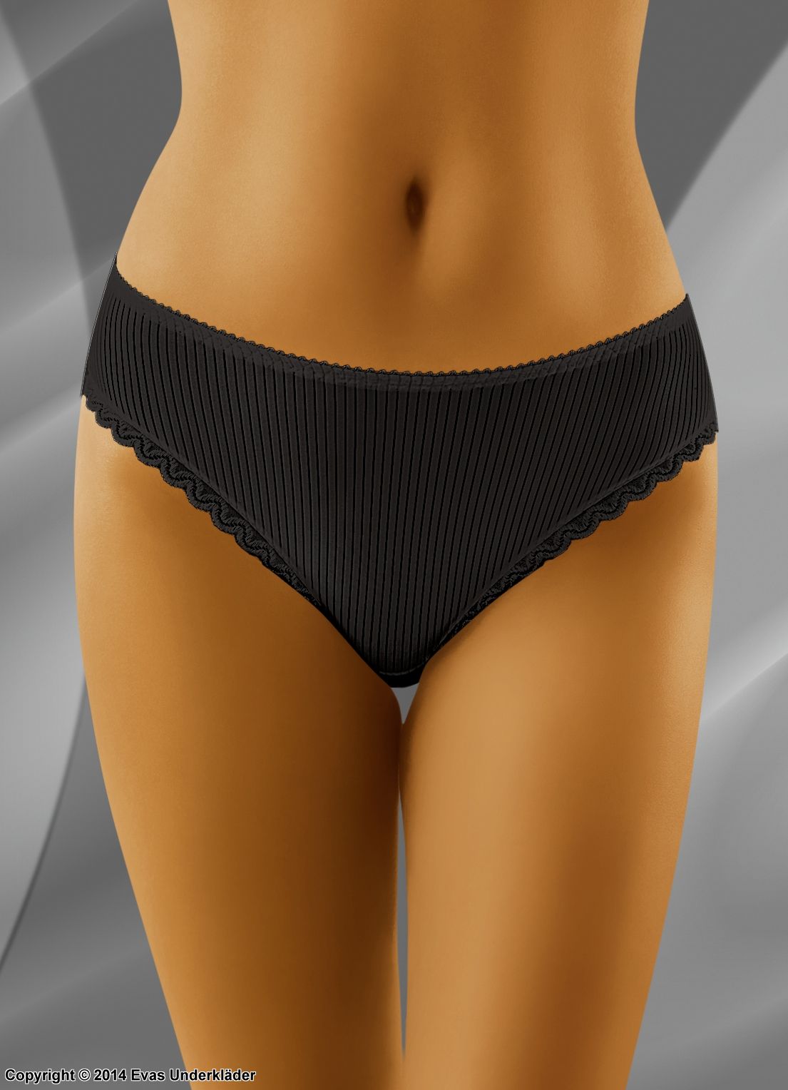 Panty with ridged front